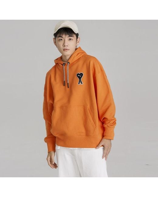 PUMA X Ami Hoodie in Orange for Men | Lyst UK