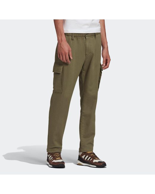 Adidas Green Originals X Human Made Crossover Embroidered Logo Multiple Pockets Sports Pants for men