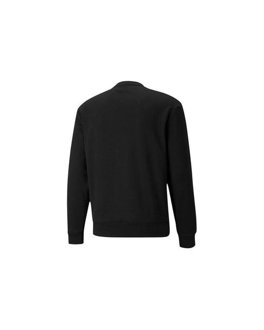 PUMA Black Winterized Crew Logo for men