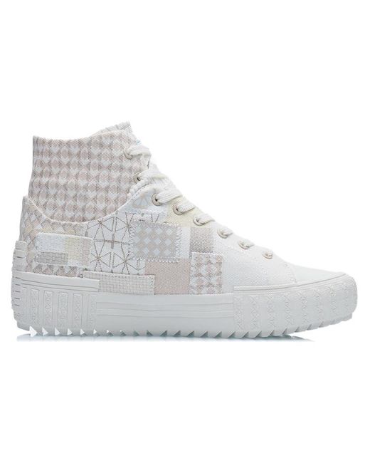 Li-ning White Cf Wuxing Canvas Hi Shoes for men