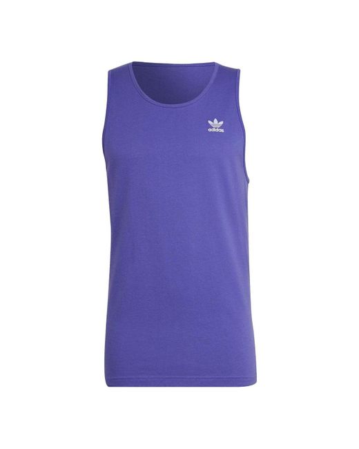 Adidas Purple Originals Adicolor Essentials Trefoil Tank Top for men