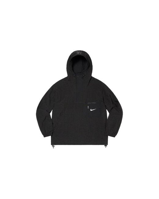 Supreme Black X Nike Jewel Reversible Ripstop Anorak Hoodie for men