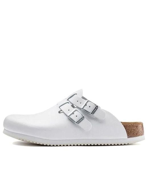 Birkenstock White Kay Sl Natural Leather Narrow Fit Sandals for men