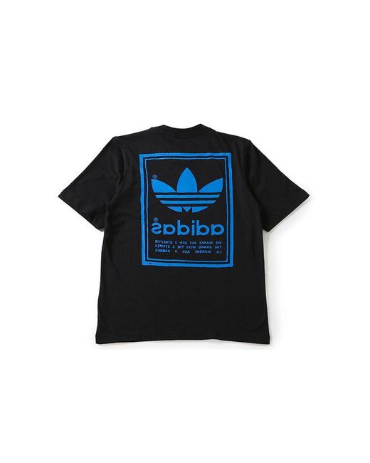 Adidas Black Originals Classic Logo Sports Round Neck Short Sleeve for men