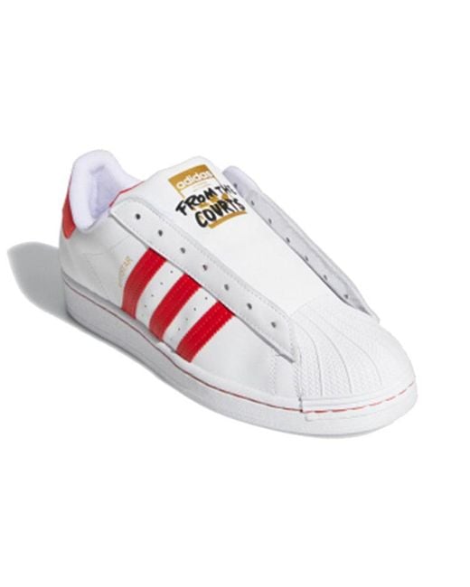 Adidas Red Adidas Superstar for men