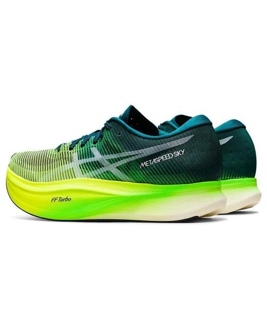 Asics Green Metaspeed Sky+ 'Velvet Pine Safety' for men