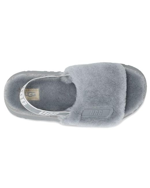 Ugg Gray (Wmns) Disco Slide Cozy Thick Sole Casual Slipper