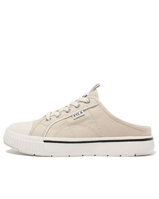 Fila White Low-Top Slip-On Sneakers