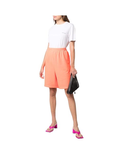 Balenciaga Orange Knee-Length Track Short