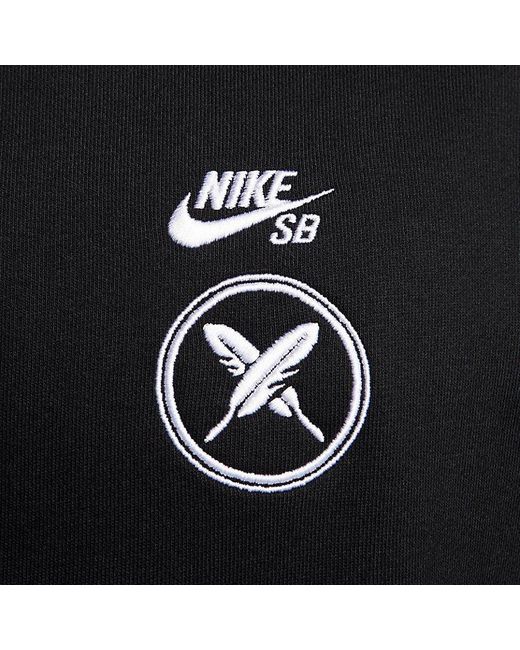 Nike Black Sb X Yuto Graphic Fleece Pullover Hoodie for men