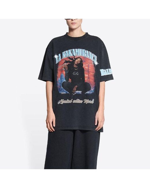 Balenciaga Black Music Aya Nakamura Merch T-Shirt Large Fit for men