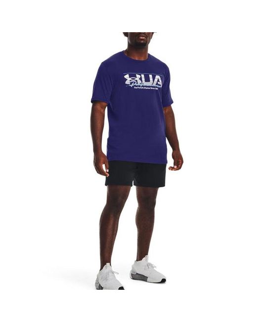 Under Armour Blue Training Graphics T-Shirt for men