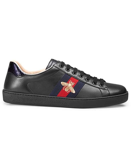 Gucci Black Ace Embroidered Bee' for men