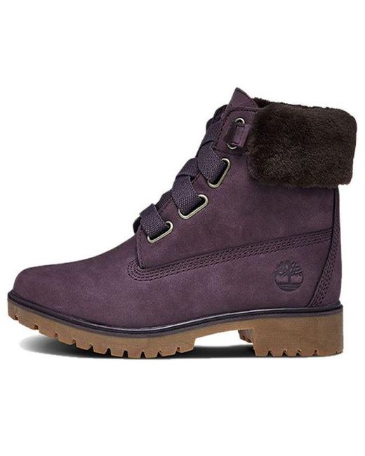 Timberland Purple 6 Inch Jayne Shearling Waterproof Wide-fit Boots