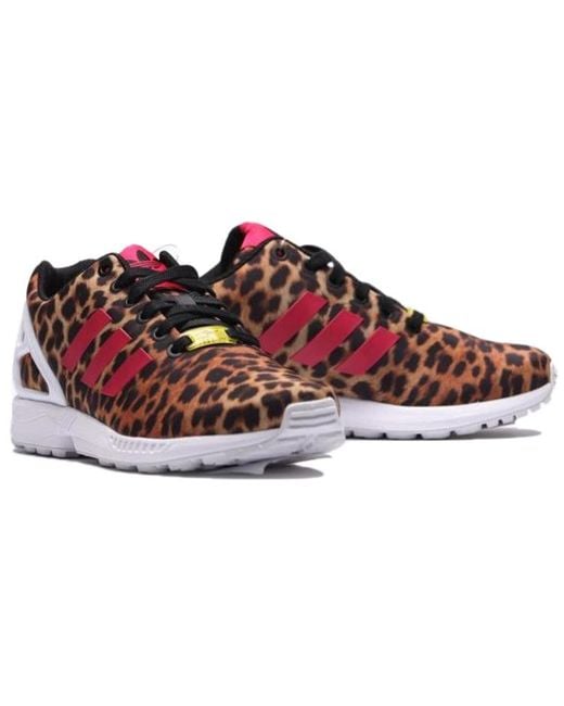 Adidas Red Zx Flux 'Leopard' for men