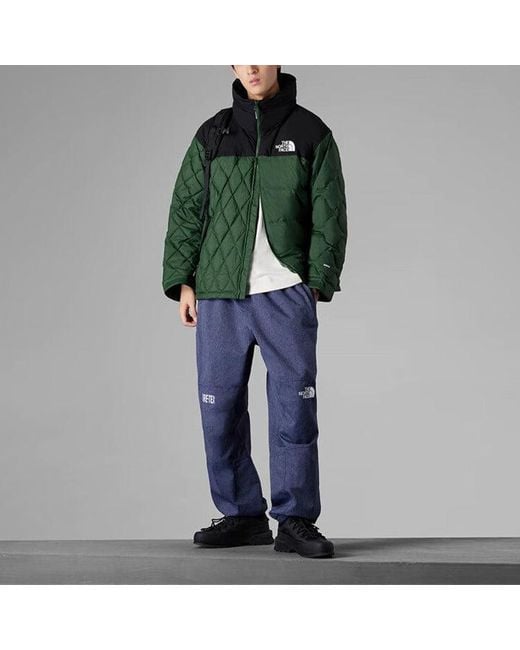 The North Face Green Hooded Full Zip Puffer Jacket for men