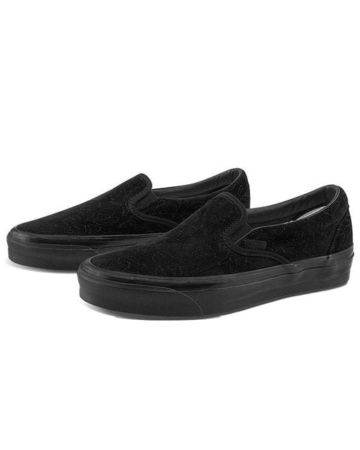 Vans Black Og Classic Slip-On Lx 'Velvet Emboidery for men