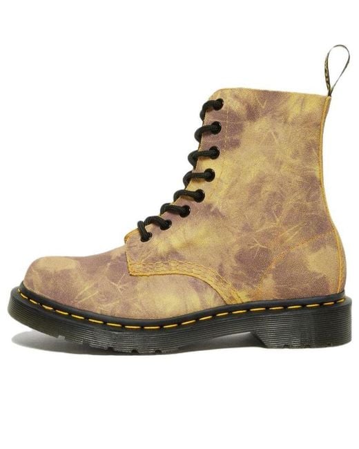 Dr. Martens Brown (Wmns) 1460 Pascal Tie Dye Leather Lace Up Boots 'Burnt'