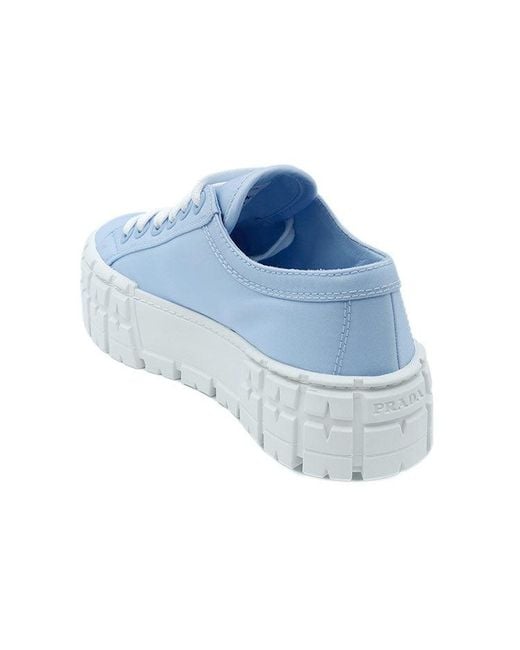 Prada Blue (Wmns) Double Wheel Re-Nylon Gabardine Sneakers