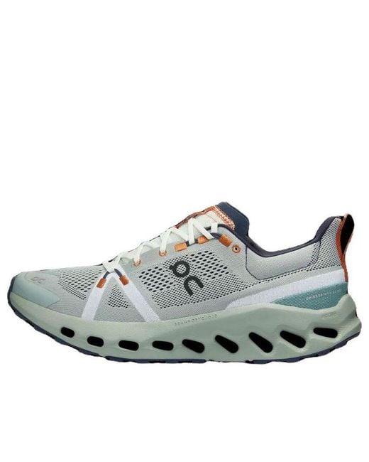 On Shoes Gray Cloudsurfer Trail 'Aloe Mineral' for men