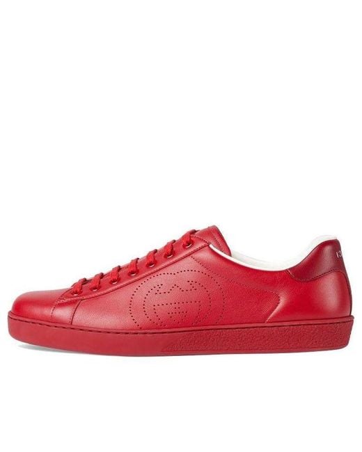 Gucci Red Ace 'Interlocking G for men