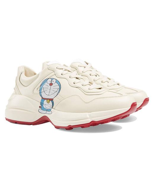 Gucci White (Wmns) X Doraemon Rhyton 'Ivory'