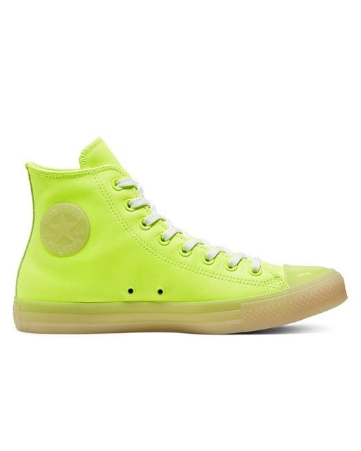 Converse Yellow Neon Leather Chuck Taylor All Star High Top 'Neon'
