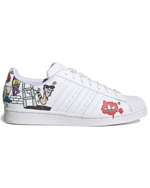 Adidas White Originals Superstar Sneakers 'Off' for men