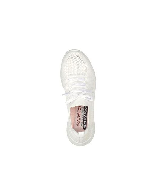 Skechers White (Wmns) Ultra Flex 3.0 'Glowing Sky