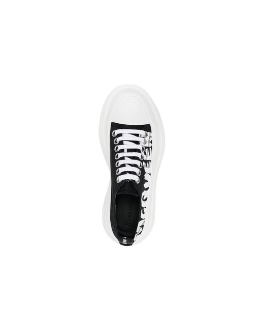 Alexander McQueen White (Wmns) Tread Slick Low Lace Up Graffiti Shoes