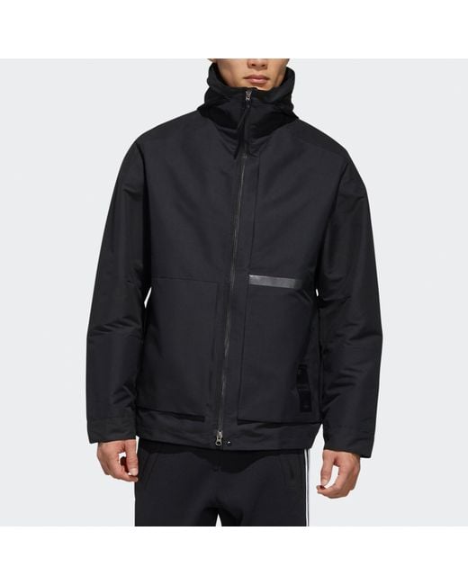 Adidas Blue U1 Jkt Warm Casual Sports Hooded Long Sleeves Jacket for men