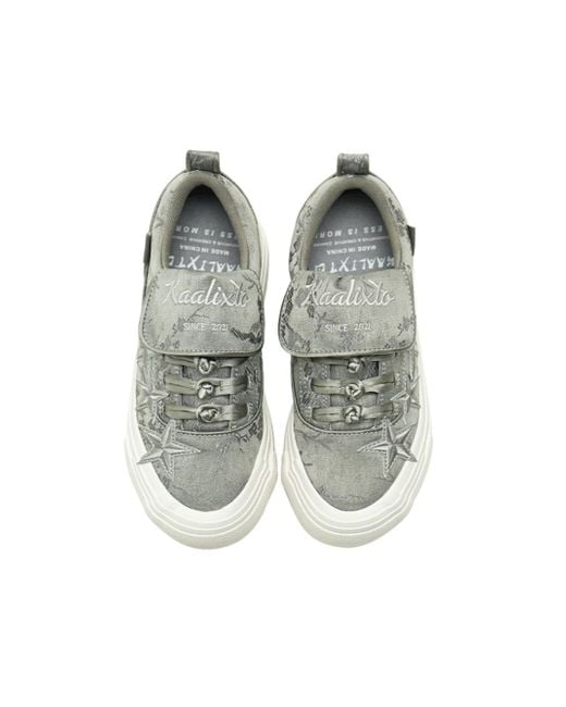 KAALIXTO Metallic Skateboarding Canvas Low for men
