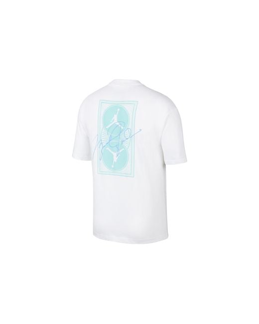 Nike White Logo Printing Casual Round Neck Short Sleeve T-Shirt for men