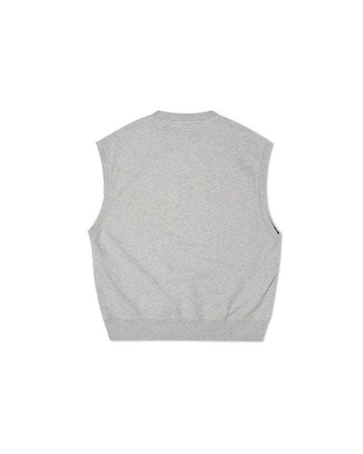 Converse Gray Double Twill Knit Vest for men