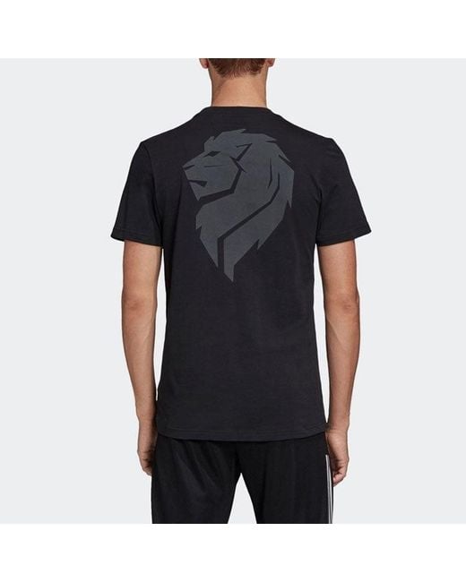 Adidas Black Hol Ci Tee Printed Sports Football Training Short Sleeve for men