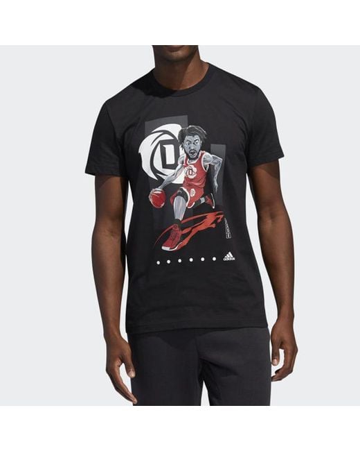 Adidas Black Rose Gu Tee Basketball Sports Short Sleeve for men