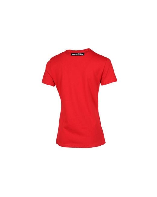 Adidas Red (Wmns) Neo X Disney Mickey Mouse Crossover Casual Sports Round Neck Short Sleeve