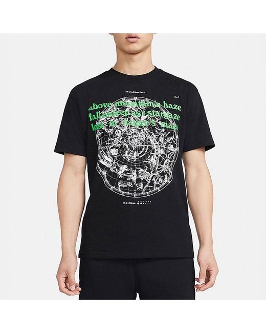 Nike Black Acg Stargaze Athleisure Casual Sports Round Neck Short Sleeve for men