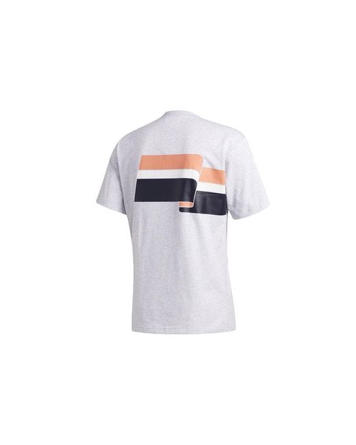 Adidas White Originals Athleisure Casual Sports Round Neck Short Sleeve for men