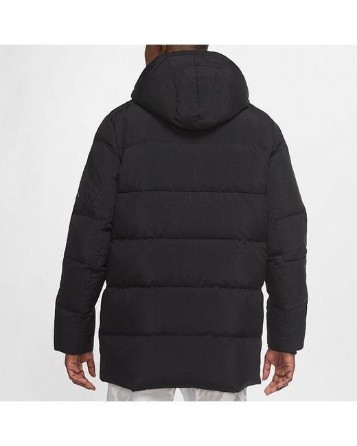 Nike Black Casual Sports Hooded Stay Warm Down Jacket for men