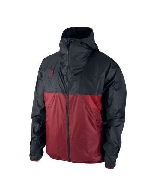 Nike Blue Acg Colorblock Waterproof Lightweight Hooded Jacket for men