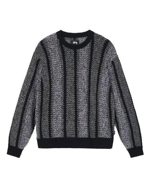Stussy Black Baja Loose Gauge Sweater for men