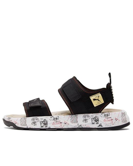 PUMA Black Michael Lau X Rs-Sandal for men