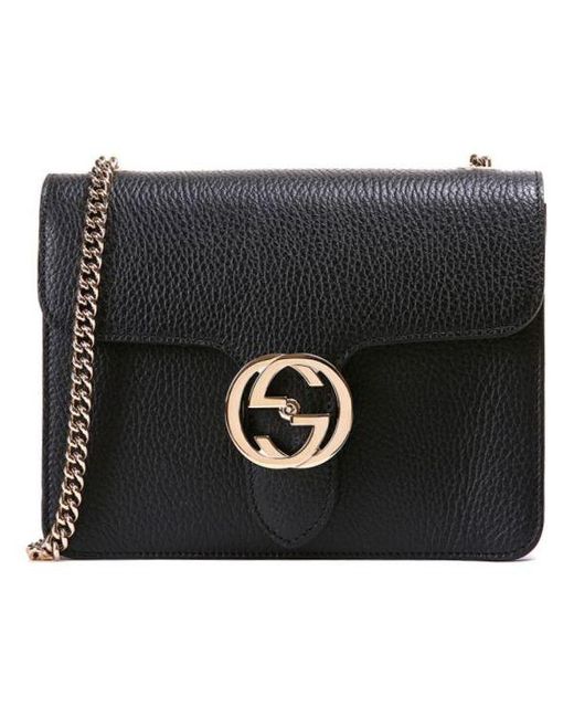 Gucci Black (Wmns) Leather Organ Satchel Single Shoulder Bag