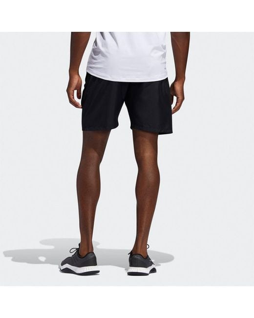 Adidas Black 3S Perf Wv Sho Training Shorts for men