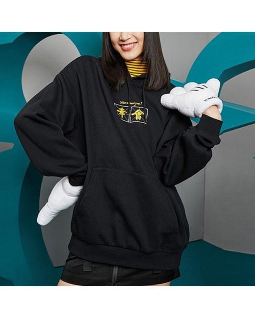 Li-ning Black X Disney Crossover Pullover Hoodie for men