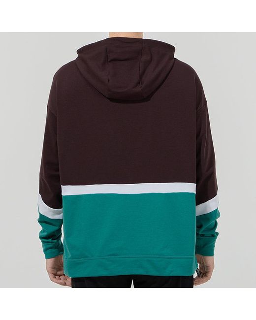 Nike Green Logo Printing Colorblock Pullover Lake for men