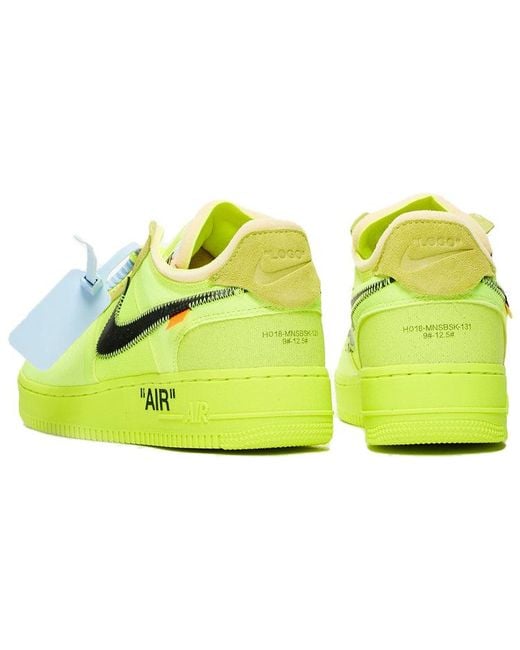 Nike Yellow The 10: Air Force 1 Low 'off-white Volt' Shoes for men