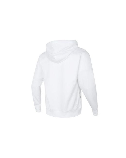 Nike White Dri-Fit Standard Issue Premium Pullover Basketball Hooded Top for men