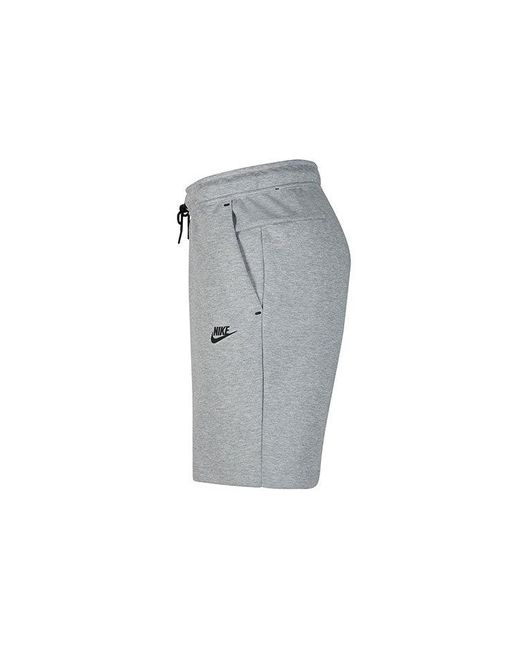 Nike Gray Sportswear Tech Fleece Athleisure Casual Sports Knit Breathable Shorts for men
